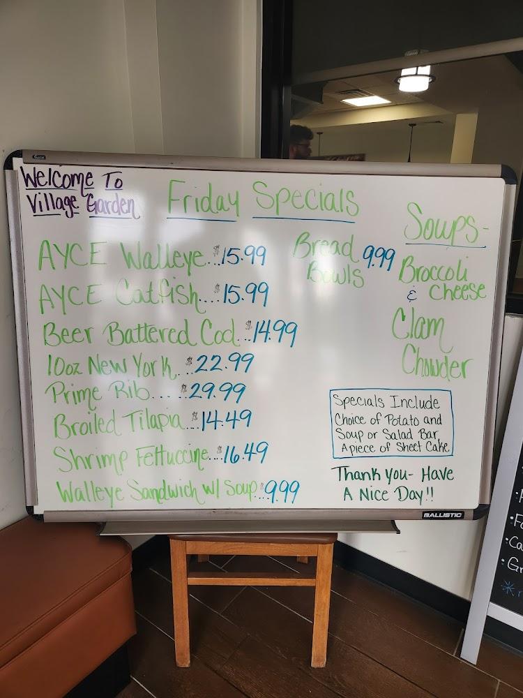 Village Garden Family Restaurant - Menu Scan 4